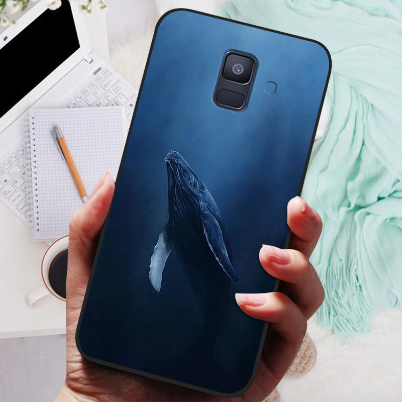 Für Samsung Galaxy A8 Plus 2018 Hülle Schwarze Abdeckung Löwe Wolf Silikon Weiche Rückseite Hüllen Für Samsung A8 2018 A530 A530F Handyhülle