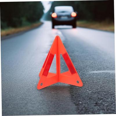 Triangle d'avertissement automobile routier Matériau réfléchissant haute visibilité Sécurité automobile Panneau réfléchissant Lot de 2