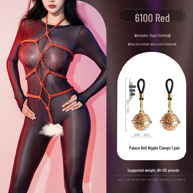 Bondage Training Kit: Rope & Lingerie for Couples - Bed Restraint Straps & Sexy Toys.