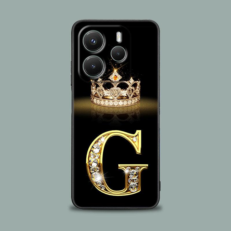 Phone Case for Xiaomi Redmi Note 15 14 13 12 11 10 Pro Plus 5G 12S Redmi 15C 14C 12C 13C 4G Cover Initial G F V H D P C B Letter