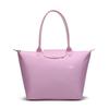 Polyamide Canvas With Cow Leather Canvas Bag, One Shoulder Handbag Large Womens Pink