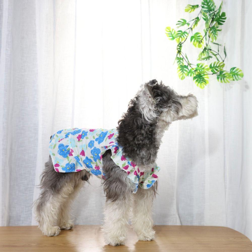 High-end Pet Princess Dress Soft Pet Suspender Dress Fashion Dog Floral Dress  Summer
