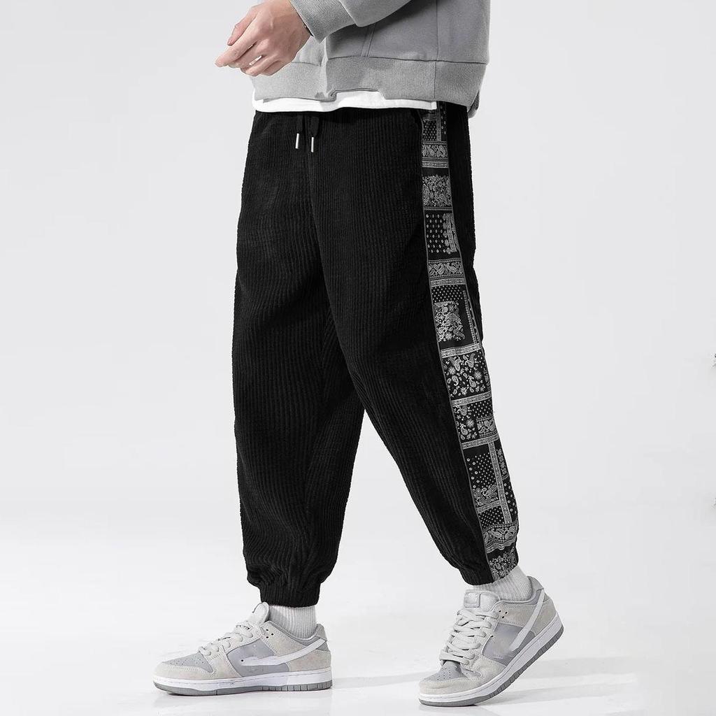 Spring Autumn Casual Men's Loose Corduroy Pants