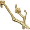 Angoily Flower Branch Brass Handle Cabinet Knob Sturdy Easy To Install for Shoe Cabinet Bookcase