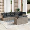 VidaXL Garden Lounge Set 8 Pcs with Grey Cushions Wicker 3219210