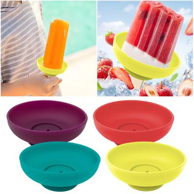 Drip Free Popsicle Holder Silicone Anti-Drip Ice Cream Bracket Reusable Mess-Free Frozen Treats Holder for Summer Days