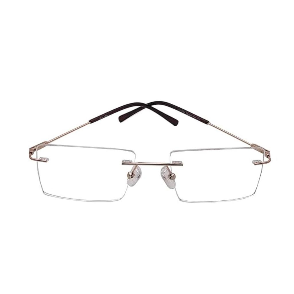 RSINC Rámové Zlatohnedé Bezrámové Okuliare Pre Mužov & Ženy Superštíhle | (IB-1) M1 | 256534 53-17-140 Superslim Zlatohnedá
