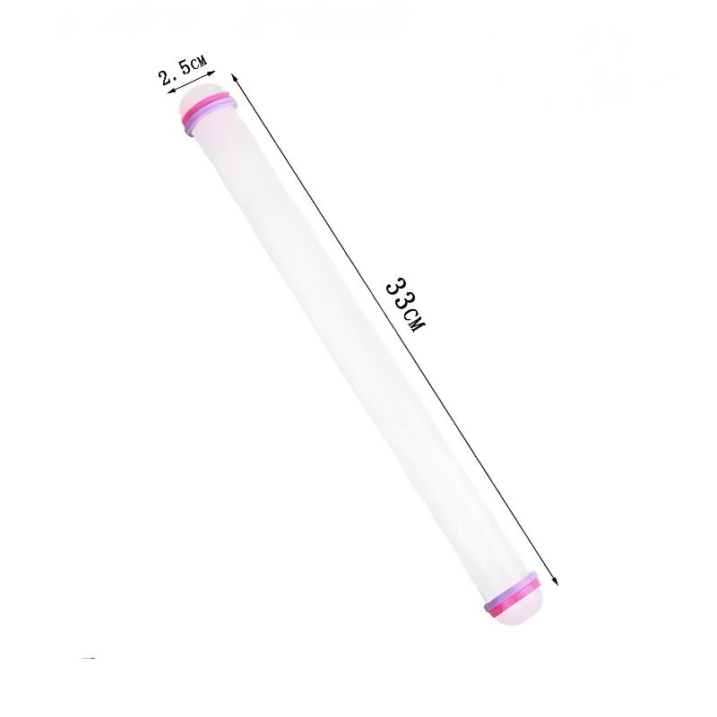 1Pc Plastic Rolling Pin 9-inch Non-Stick Fondant Pastry Roller For Cakes Gum Paste Dough & Cookie Making Baking Tool
