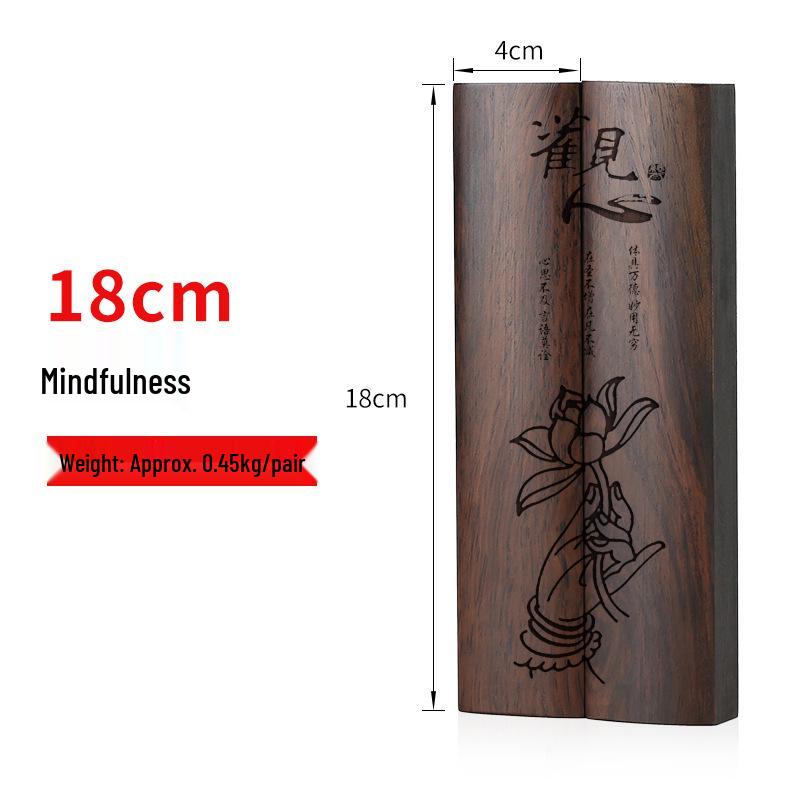 Ebony Redwood Carved Paperweight Set for Calligraphy Books