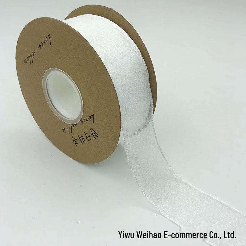 Rainbow Pearl Yarn Ribbon for DIY Projects – 4cm Headwear, Bouquet, and Fresh Flower Packaging Bow Streamer