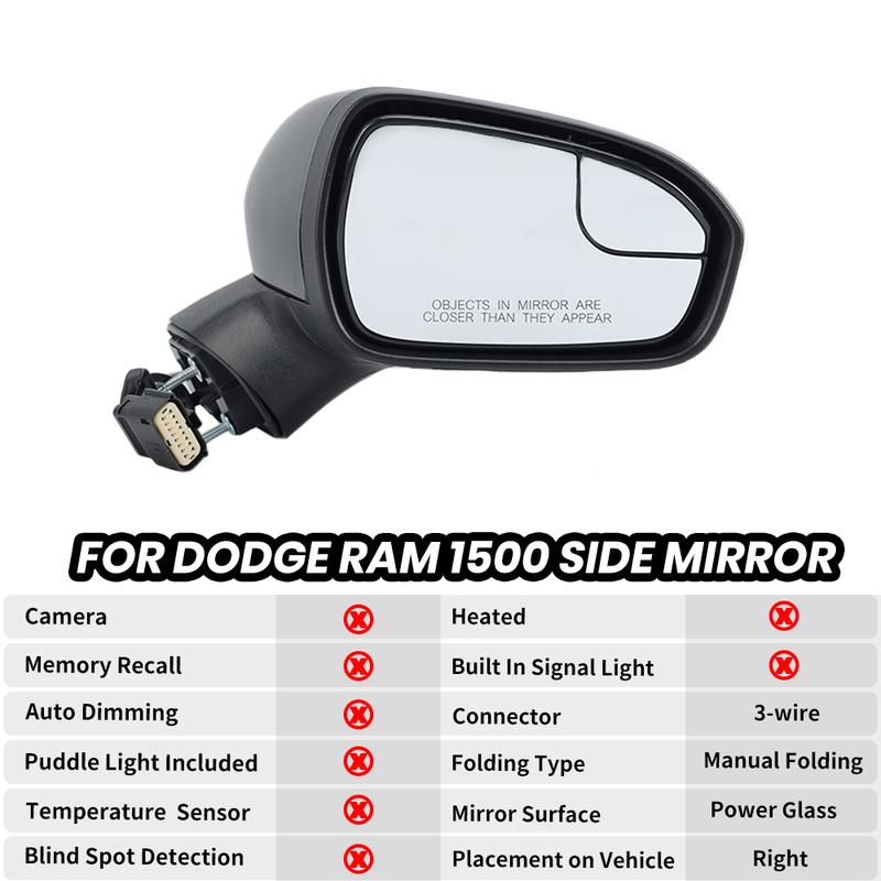 3-tlg. Außenspiegel-Baugruppe für Ford Fusion 2015 2016 2017 2018 - US-Version Schwarzer Plug-In Seitenspiegel Autozubehör