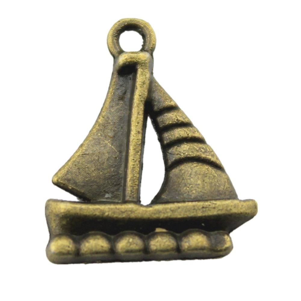 

10шт Подвески Лодка Подвески Античная Бронза Цвет Цинковый Сплав 20X16мм