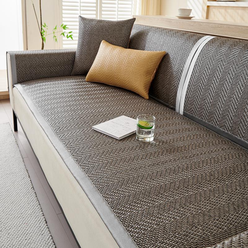 Summer Summer Mat Sofa Cushion Summer Anti-Scratching Rattan Mat Cushion Non-Slip Sofa Cover Seat Cushion