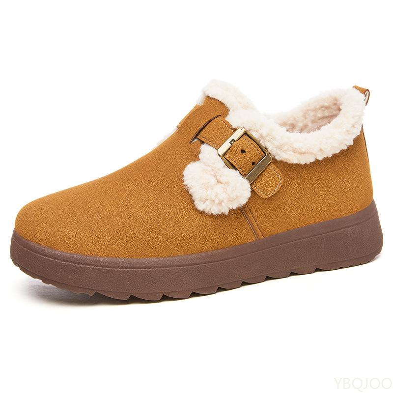 Casual comfortable women's cotton shoes winter new fashionable versatile cotton boots minimalist plush thick women's shoes