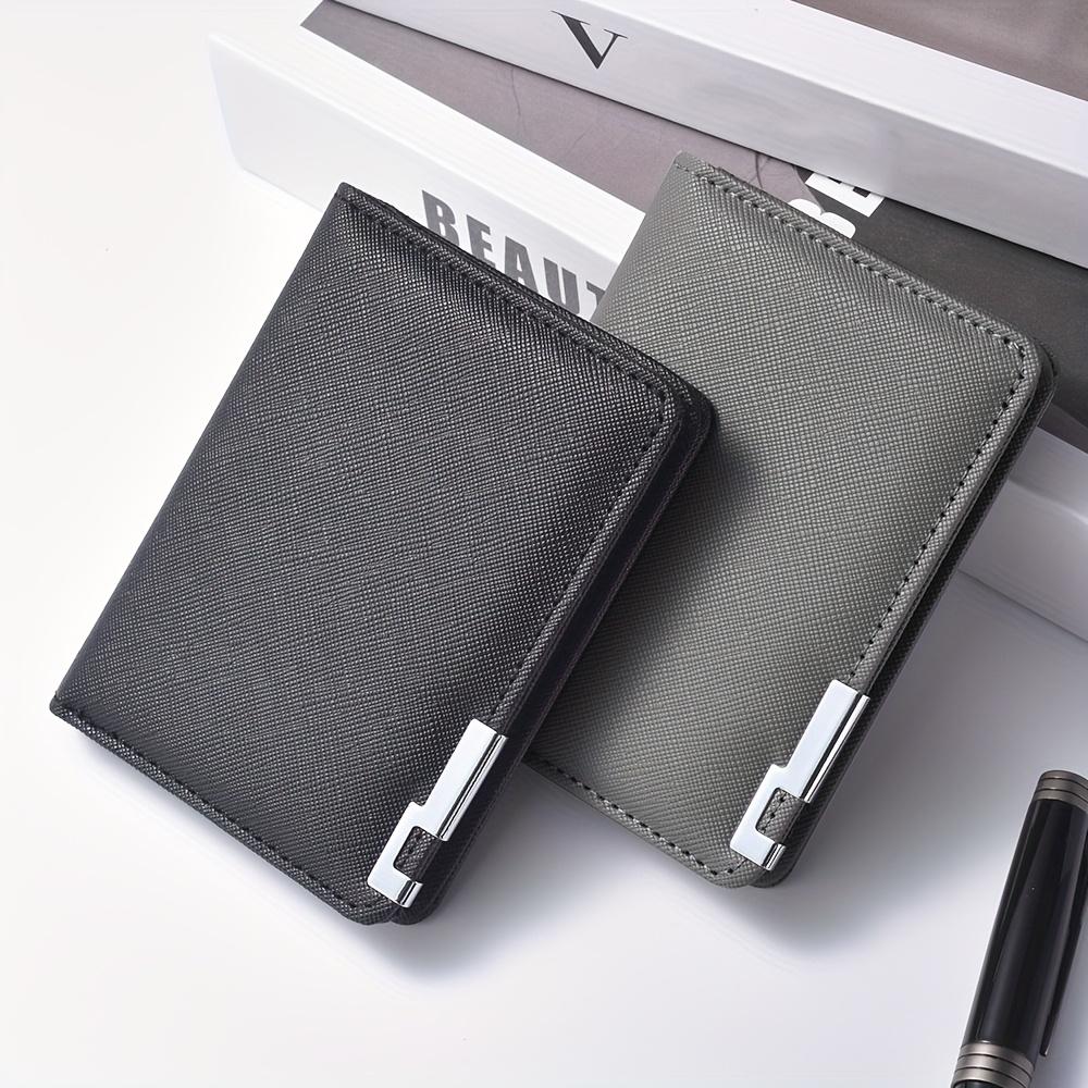 Herren Stilvolle Kreditkartenbrieftasche Slim Design mit Mehreren Kartenfächern Business-Stil Kreditkartenhalter und Reise-Münzbrieftasche Elegante Brieftasche