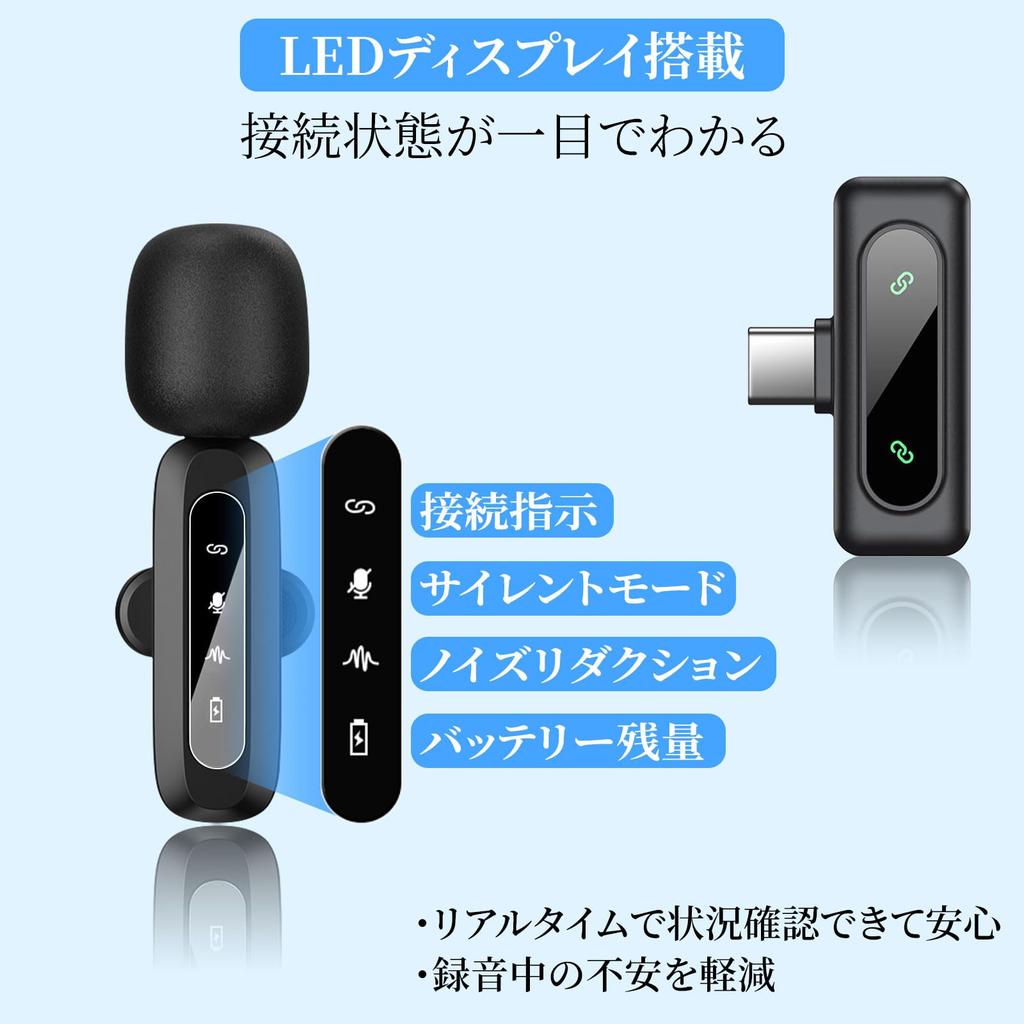 PAKESI Wireless Microphone, 2-Pack Mini Microphone, Wireless Lavalier Microphone, Lapel Microphone for Recording, Plug and Play, Clip-on Microphone