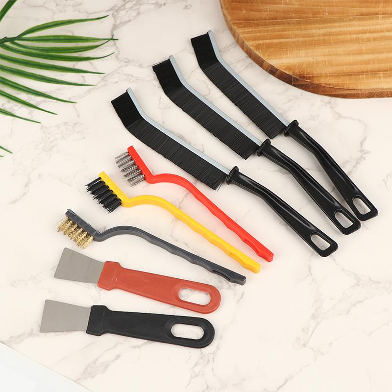 Gas Stove Cleaning Brush Kit Deep Cleaning Brass Bristles  Cleaner Set for Kitchen Cooktop Oven Appliances 1set