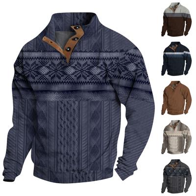 Spring And Men's Standing Collar Sweatshirt Is Outdoor Casual Sweaters Tops