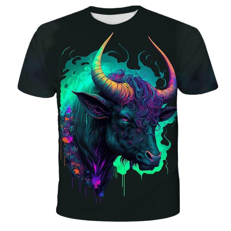 Tier Cattle 3d Druck Männer Und WomenT-shirt Sommer Klassische Casual O Hals Kurzarm Mode Lose Übergroßen Tops T Shirt männer