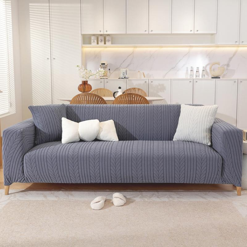 Sofa Seat Cover Solid Color Jacquard Sofa Cover Hanging Sofa Protector Home Decor Fluffy Sofa Cover for Winter Warmth