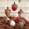 3pcs Cute Acorn Balls Multifunction Xmas Tree Pendant Crafts Wool Felt  Window
