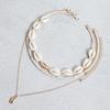 Clavicle Chain Multi-Layer Accessories Women, Bohemian Rice Bead Shell Pendant Necklace