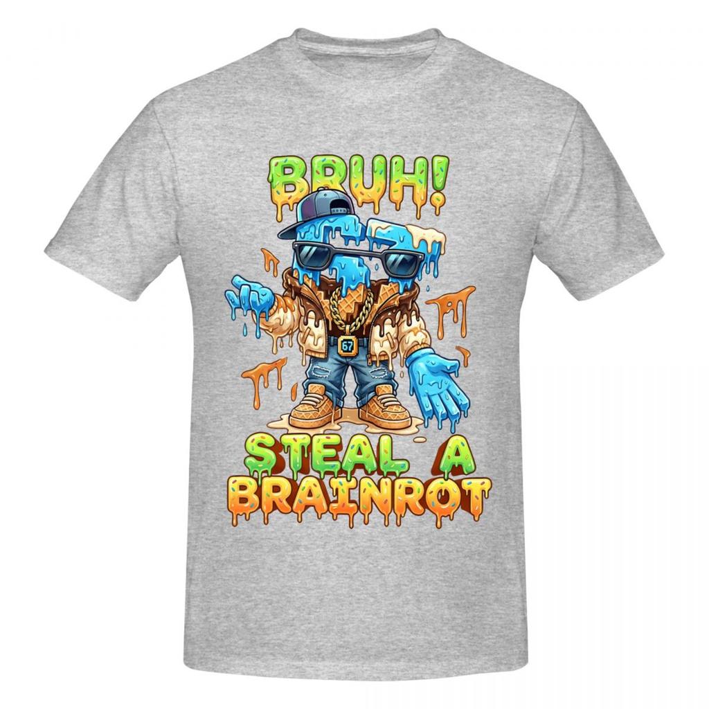 Unisex Meme 6 7 Six Seven Bruh 67 Steal A Brainrot Trendy T Shirt Vintage Oneck Cotton T Shirts