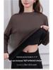 Samt Verdickt Warm T-Shirt: Herbst/Winter Stehkragen, Lang-/Kurzärmel