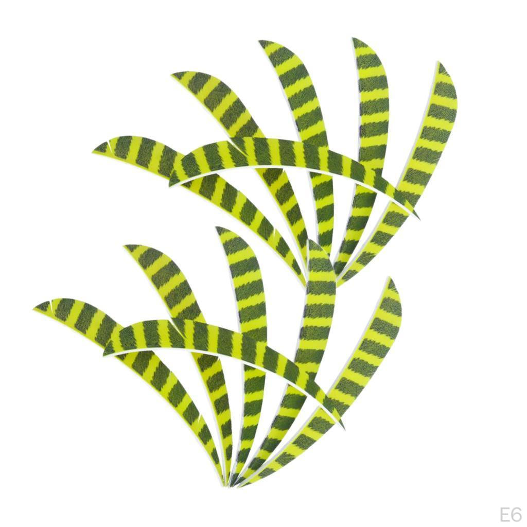 12 Pcs Shield Cut Turkey Feather Fletch Fletching Shape