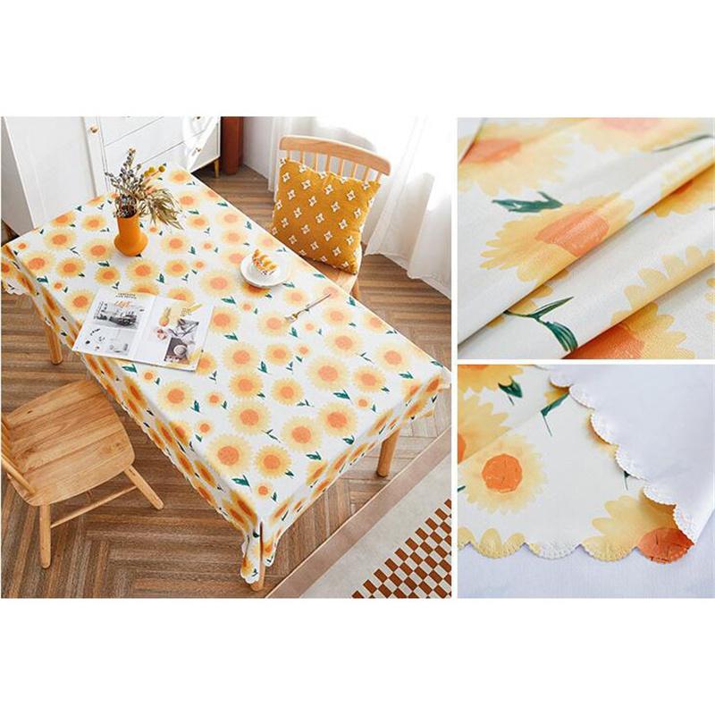 Country Style PVC Waterproof Oil-proof Non-washable Anti-ironing Rectangular Table Cloth Table Mat Home Kitchen Sullpies