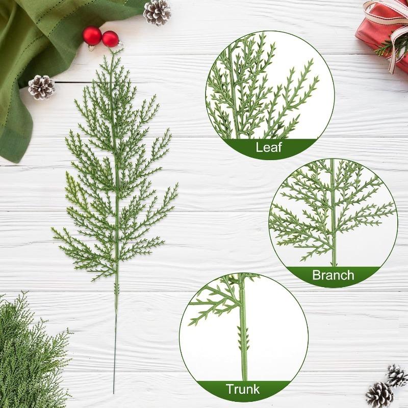 Rami di Cedro Artificiale Steli Verdi Finti Decorazioni per Giardino Balcone Casa