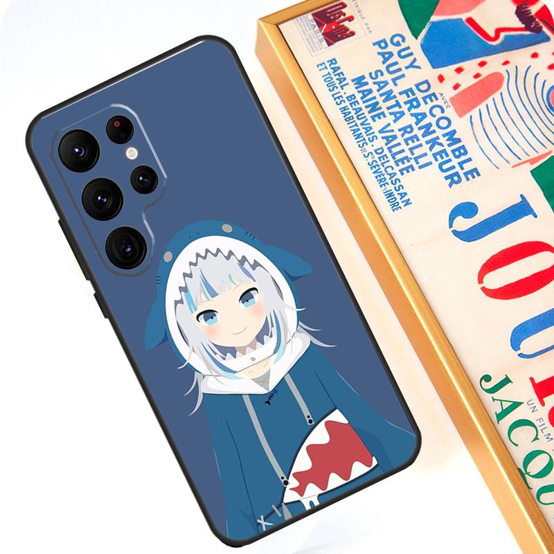 Gawr Gura Hololive Anime Case For Samsung Galaxy S24 Ultra S23 S22 S20 S21 FE Note 10 20 Ultra S8 S9 S10 Plus Cover