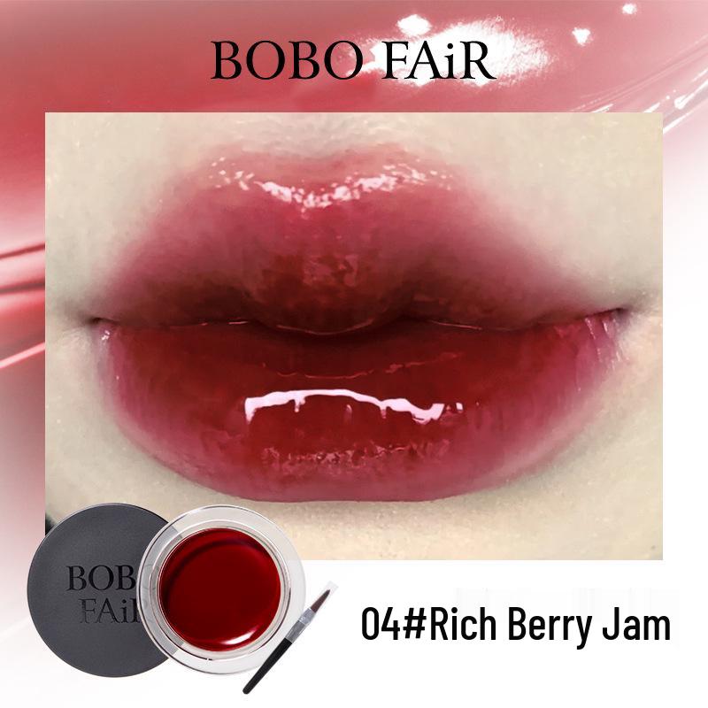 

BOBOFAIR Желе для губ и щек двойного действия: Стойкий, прозрачный кристальный, не выцветающий тинт для губ и румяна.
