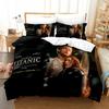Set Biancheria da Letto Titanic Singolo Matrimoniale Per Ragazzi Ragazze Regalo Piumone Tessile per la Casa Amante Jack e Rose Copripiumone Romantico