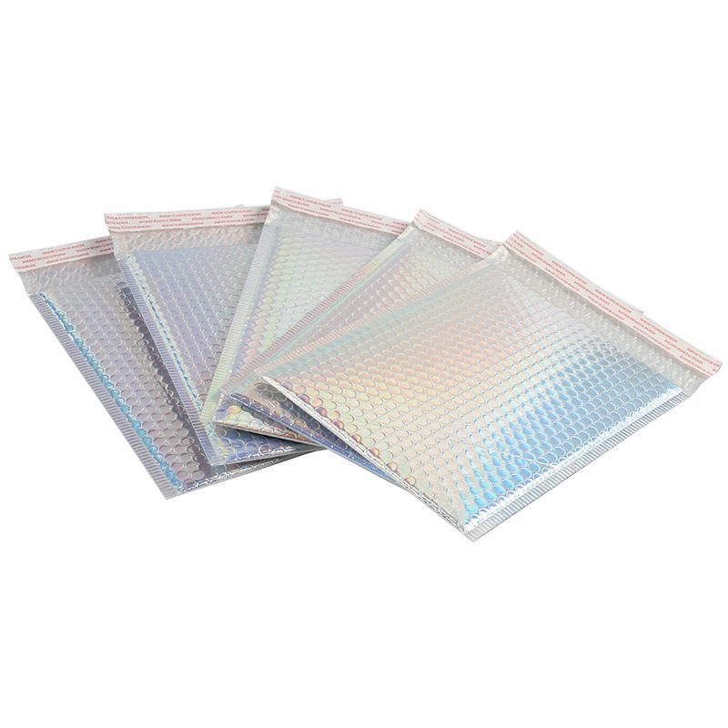 Rainbow Iridescent Shockproof Aluminum Bubble Gift Bag 