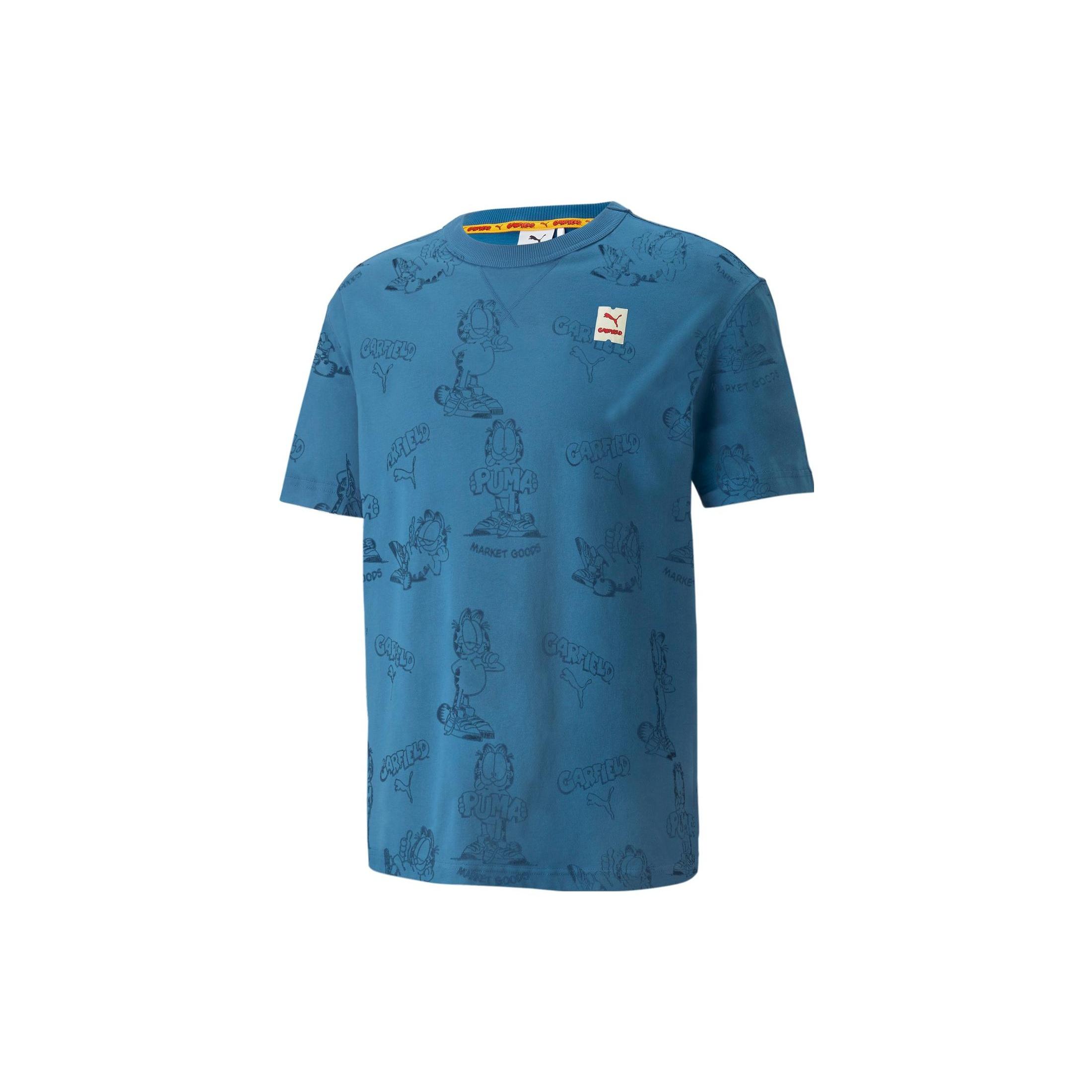 PUMA x GARFIELD Printed Tee Vallarta Blue Men s 534434-48 XS