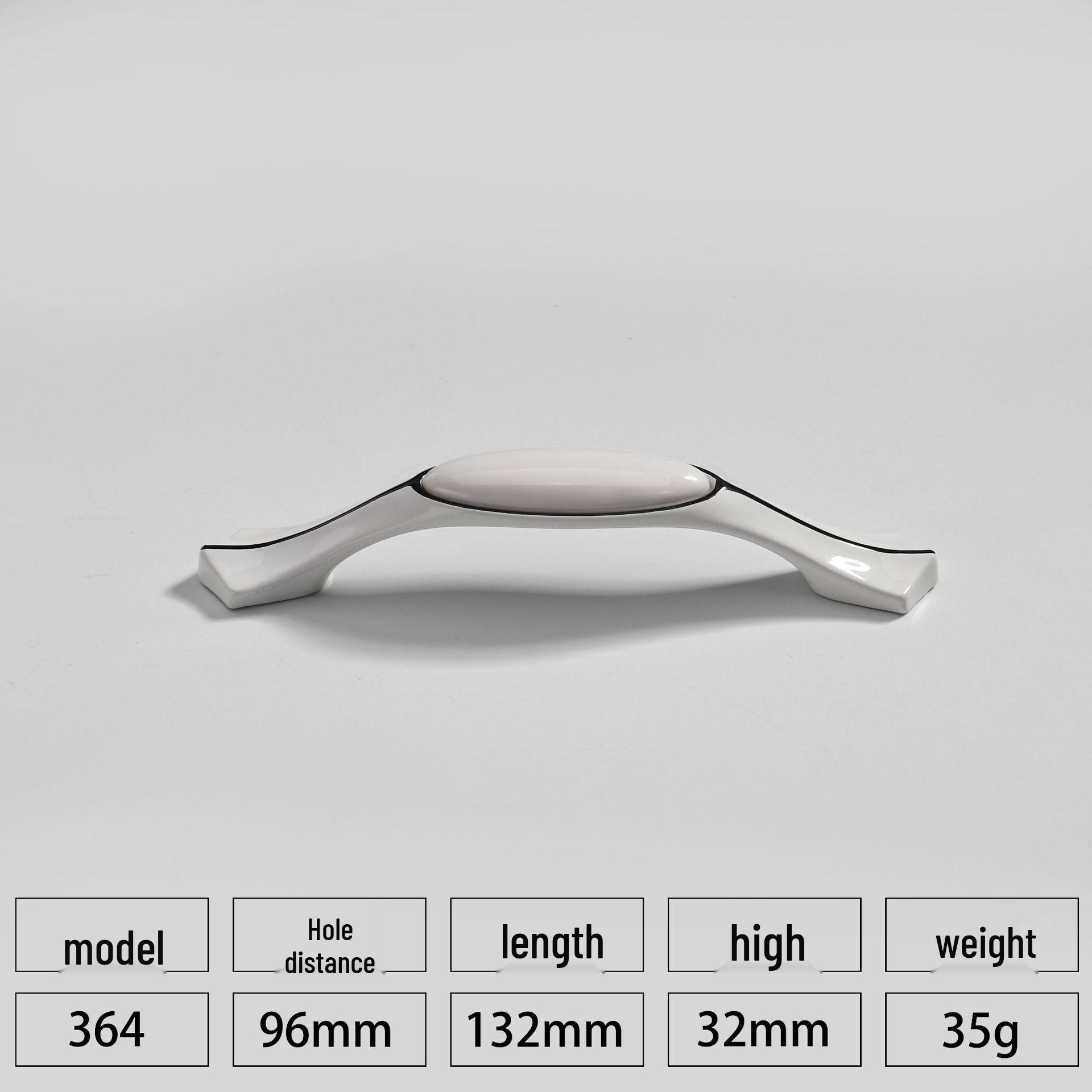 Европейский стиль Черно-белая керамическая ручка для шкафа с цветком сливы