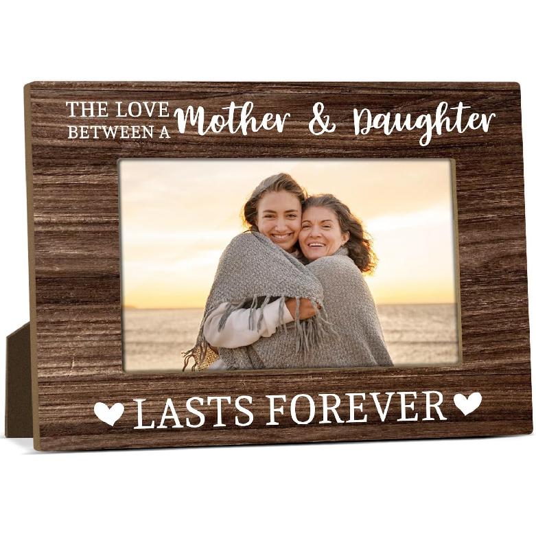 Mommy And Me Mom Picture Frame Wooden Photo Frames 4x6 for Mothers Day Picture Frame Desk Pictures Frames for Mother's Day Decorations for Mothers