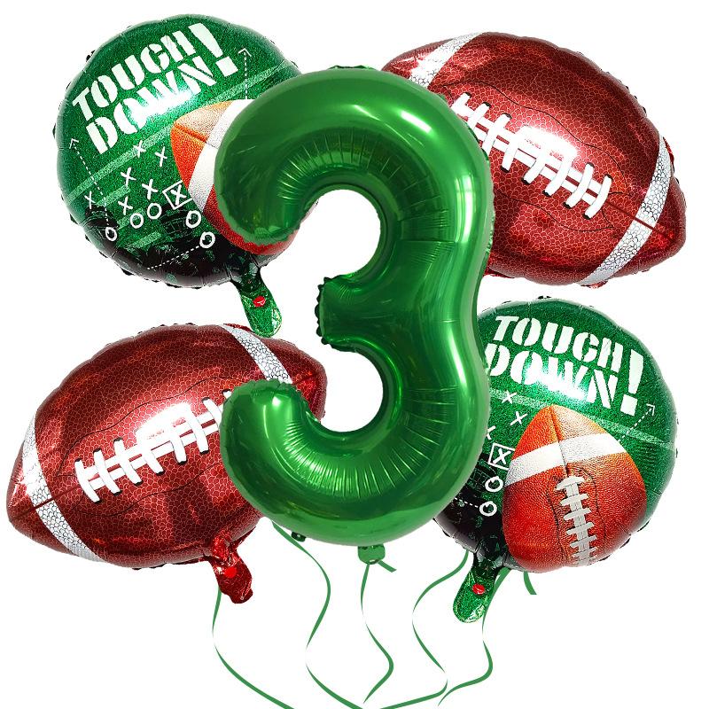 Super Bowl Rugby Aluminum Film Balloon Set Sports Competition Birthday Theme Party Supplies Decoration