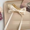 Satin Bow Hairpins Temperament Headwear Solid Color Pearl Hair Clips For Women Girls Ponytail Hair Accessories