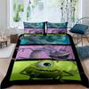 3-piece Monsters, Inc. Bedding Set, 3D Printed Cartoon Pattern Duvet Cover Set, Includes Pillowcases, Filling Not Included.