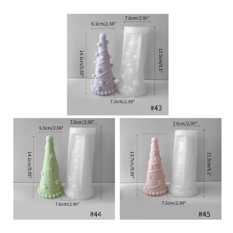 Gypsum Ornament Mold Scented Candle Resin Mold Christmas Pine-Tree Soap Mold