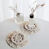 Table Decoration Handwoven Macrame Coasters Cotton Rope Braided Placemats Cup Pad Table Decor Heat Resistant Table Mat Cup