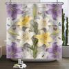 Flower Theme Bathroom Shower Curtain Fresh Sunflowers Roses Lilies Decoration Waterproof Bathroom Polyester Curtain With Hooks