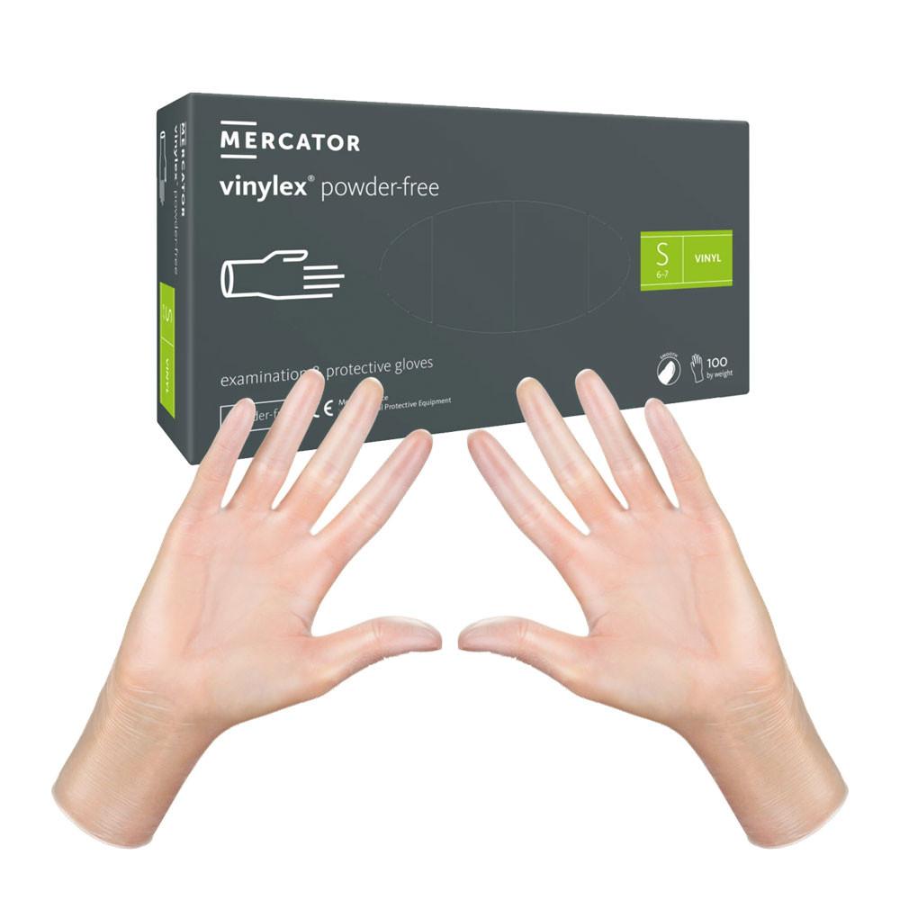 Mercator Vinylex Powder-Free Vinyl Gloves Transparent 100 Pcs
