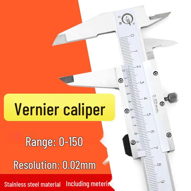 High-Precision Stainless Steel Vernier Caliper Set: 0-150mm, 0-200mm, 0-300mm, 500mm