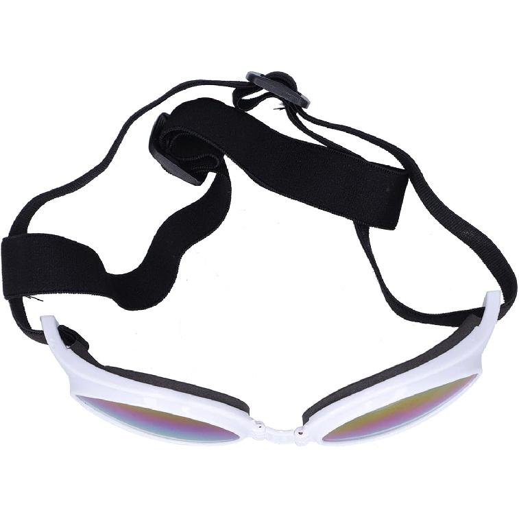 Pssopp Pet Goggles Dog Sunglasses, Windproof Foldable Puppy Goggles Sun Glasses for Medium and Large Dogs Sunglasses[White]