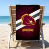 Asciugamano da Spiaggia in Microfibra Brisbane Broncos, Leggero e Asciugatura Rapida, per Viaggi Estivi, Essenziale per la Spiaggia, Piscina all'Aperto