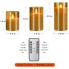Golden Simulation Swing Flame LED Electronic Candle Three Piece Set Restaurant Bar Wedding Decorations