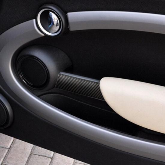 Carbon Fiber Door Handle Bowl Panel Cover Trim For Mini Cooper R55 R57 2007-2010